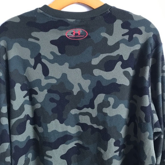 Under Armor Camo Crew Neck Long Sleeve Shirt L - Picture 4 of 11